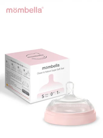 Соска Mombella для широкой бутылочки Wide Neck, размер S, розовая.