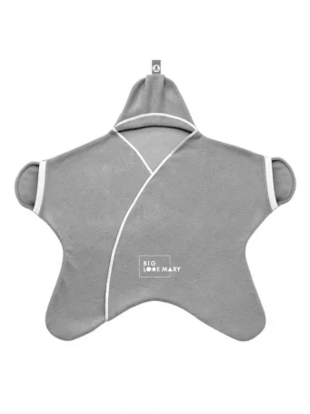 Конверт-Звездочка "Зайка серенький" c рукавами, флис