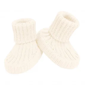 Вязаные пинетки Simple льняные