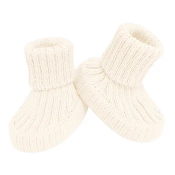 Вязаные пинетки Simple льняные