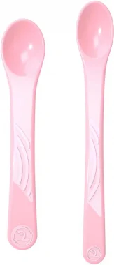 Ложки для кормления Twistshake (Feeding Spoon) в наборе из 2 шт. Пастельный розовый (Pastel Pink). Возраст 4+m.