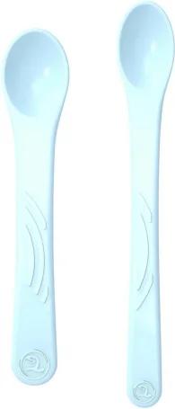 Ложки для кормления Twistshake (Feeding Spoon) в наборе из 2 шт. Пастельный синий (Pastel Blue). Возраст 4+m.