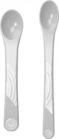 Ложки для кормления Twistshake (Feeding Spoon) в наборе из 2 шт. Пастельный серый (Pastel Grey). Возраст 4+m.