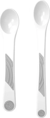Ложки для кормления Twistshake (Feeding Spoon) в наборе из 2 шт. Белый (White). Возраст 4+m.