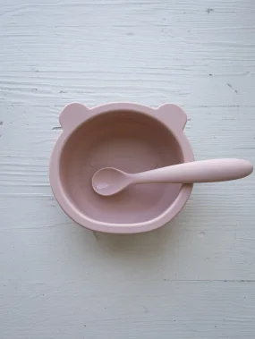 Набор посуды для детей - миска и ложка BEAR, Cotton candy
