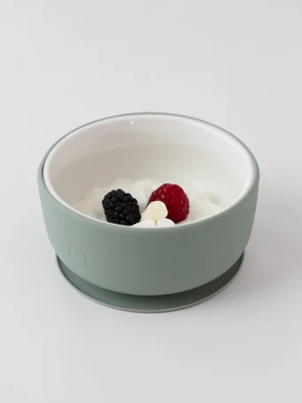 Фарфоровая миска на силиконовой присоске 12,5 см, Mint