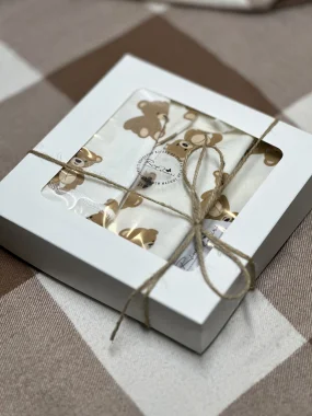 Набор "Мишутка" (Пеленальный кокон + Шапочка Узелок + Пеленка)