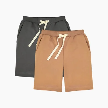 Шорты для мальчика Mjolk Camel/Steel Grey, сет 2 штук
