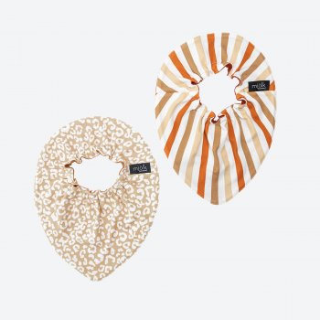 Сет из 2х нагрудников Mjölk Mini Sand Leopard/Полоска