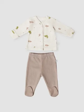 Комплект кофточка и ползунки "Дино"