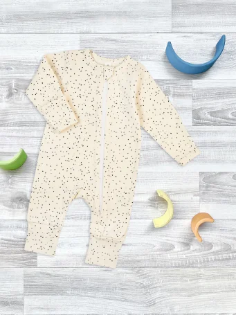 Комбинезон Mjölk Sleep and Play Шоколадная крошка, на манжетах