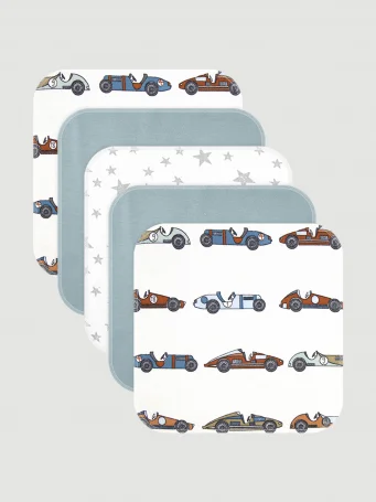 Набор платочков слюнявчиков Mjölk Retro Cars