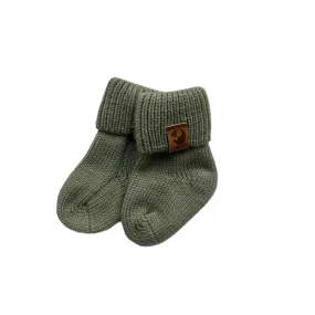 Носочки вязаные Woolly, Св. Хаки