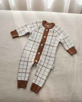 Вязаный комбинезон "Клетка"