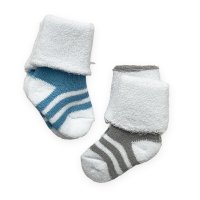 Носки махровые для маловесных малышей, голубые (2 пары)