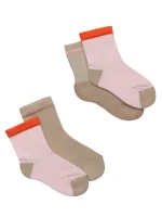 Носки детские махровые Mansita Duo (Набор 2 п.), Розово-бежевый, бежевый