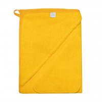 Комплект (Махровая пеленка с уголком+платочек) желтый