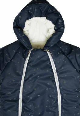 Зимний конверт-комбинезон "Айс", Синий со зёздочками