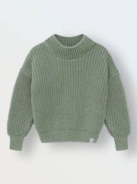 Джемпер вязаный oversize Classic, оливковый