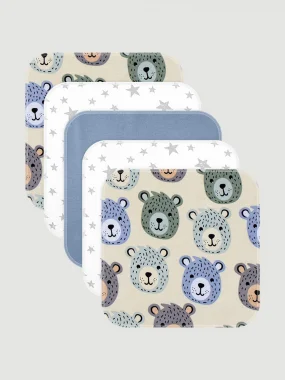 Набор платочков слюнявчиков Mjölk Grizzly Bears