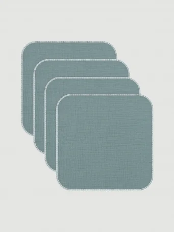 Сет из 4х муслиновых салфеток Mjölk Gray Blue