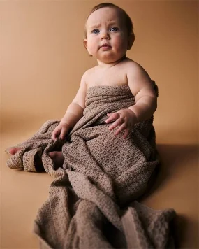 Плед-пеленка ажурная, Капучино