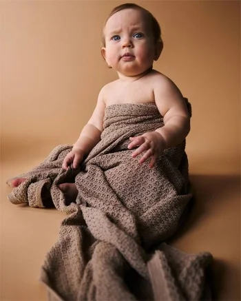 Плед-пеленка ажурная, Капучино