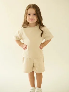 Комплект футболка и шорты, Топлёное молоко