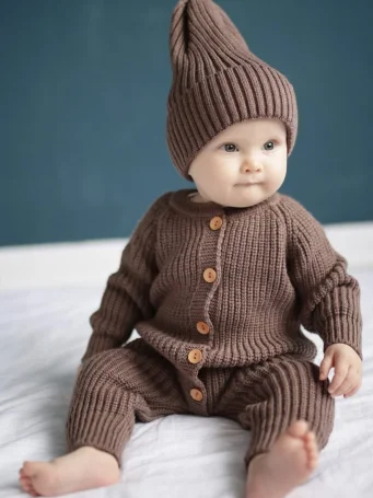 Вязаный комбинезон Woolly, Кофе