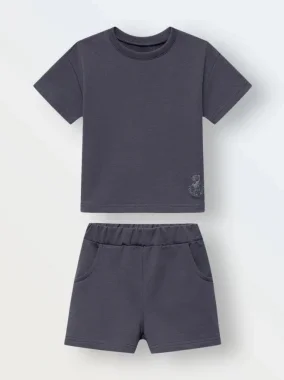 Комплект футболка и шорты, Графит