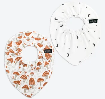 Сет из 2х нагрудников Mjölk Mini Mushrooms/ Ночное небо