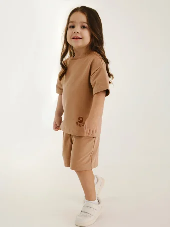 Комплект футболка и шорты, Корица