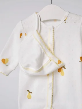 Комплект (Комбинезон ажур + чепчик), Сочная груша