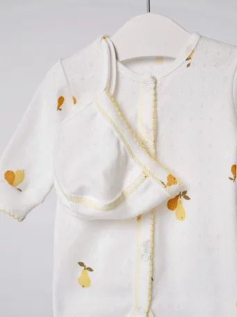 Комплект (Комбинезон ажур + чепчик), Сочная груша