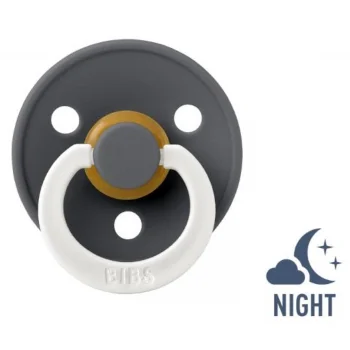Соска-пустышка BIBS Colour Iron Night 6-18 месяцев