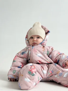 Демисезонный комбинезон Tot, Лесные зверята, пудра