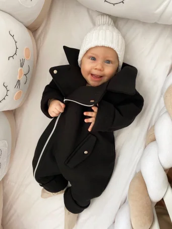 Комбинезон Косуха утепленный футер, Черный