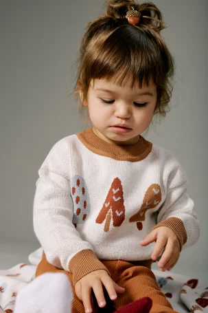 Джемпер вязаный "Деревья"