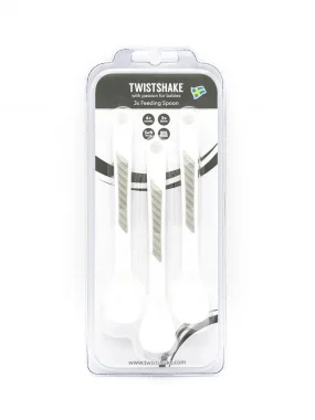 Ложки для кормления Twistshake (Feeding Spoon) в наборе из 3 шт. Белый (White). Возраст 4+m.