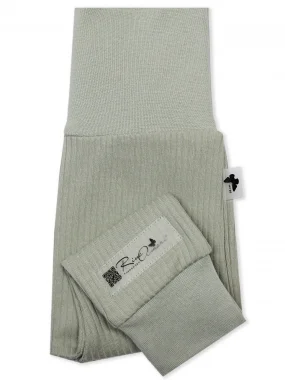 Штанишки на манжетах RinaAmari Шалфей, в рубчик