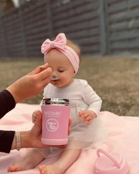 Контейнер-термос Twistshake для еды (Insulated Food Container) 350 мл. Пастельный розовый (Pastel Pink).