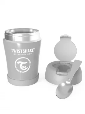 Контейнер-термос Twistshake для еды (Insulated Food Container) 350 мл. Пастельный серый (Pastel Grey).