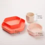 Набор посуды из силикона Heorshe из 3х предметов, Розовая