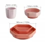 Набор посуды из силикона Heorshe из 3х предметов, Розовая