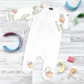 Комбинезон Mjölk Sleep and Play Ламантины, с рукавом реглан