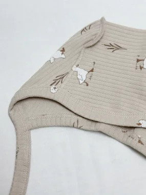 Чепчик швы наружу Рубчик RinaAmari Утята, Светлый кофе