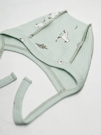 Чепчик швы наружу Рубчик RinaAmari Утята, Нефрит