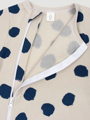 Утеплённый комбинезон с закрытой ножкой Mjölk Sleep and Play Горошки