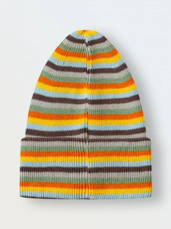 Шапка вязаная в полоску, Мультиколор