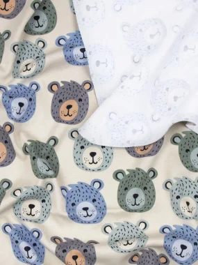 Сет из 3х пелёнок Mjölk Grizzly Bears/Blue Shadow/Звёзды